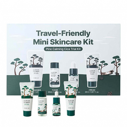 Round Lab  Набор миниатюр с экстрактом сосны Travel-Friendly Mini Skincare Kit Pine Calming.
