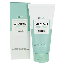 Heimish  Слабокислотный гель для умывания для чувствительной кожи pH 5.5 All Clean Green Foam, 150мл.