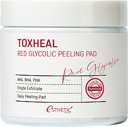 ESTHETIC HOUSE Пилинг-подушечки МИНДАЛЬНЫЕ Toxheal Red Glyucolic Peeling Pad, 100 мл (100 шт).