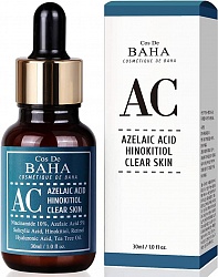 Cos De Baha Сыворотка для лица с азелаиновой кислотой Azelaic Acid Hinokitiol clear skin, 30мл.