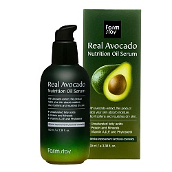 FarmStay Сыворотка питательная с маслом авокадо  Real Avocado Nutrition Oil Serum, 100мл.