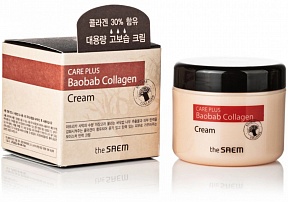 THE SAEM Крем для лица коллагеновый баобаб Care Plus Baobab Collagen Cream, 100мл.