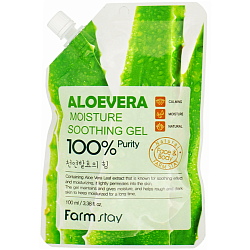 FarmStay Гель смягчающий с экстрактом алоэ - Aloe vera moisture soothing gel, 100мл.
