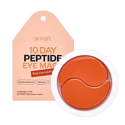 PETITFEE Гидрогелевые патчи для кожи вокруг глаз  10Day Peptide Eye Mask Rejuvenating, 10пар.