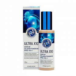 ENOUGH Тональный крем для лица КОЛЛАГЕН Ultra X10 Cover Up Collagen Foundation SPF50+ PA+++ (13), 100 мл.