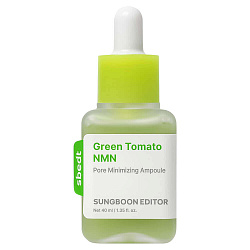 Sungboon Editor Сыворотка для сужения пор  Green Tomato NMN Pore Minimizing Ampoule, 40мл.