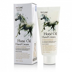 3W CLINIC Крем д/рук увлажняющий ЛОШАДИНОЕ МАСЛО Horse Oil Hand Cream, 100 мл.