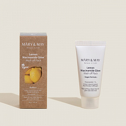 Mary & May  Маска для выравнивания тона с лимоном и ниацинамидом  Lemon Niacinamide Glow Wash off Pack, 30гр.