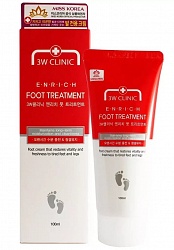 3W CLINIC Крем для ног ЛЕЧЕБНЫЙ Enrich Foot Treatment, 100 мл.