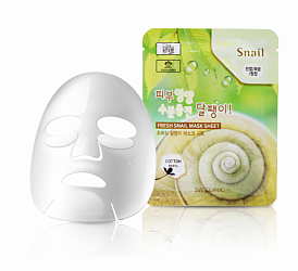 3W CLINIC Тканевая маска для лица МУЦИН УЛИТКИ Fresh Snail Mucus Mask Sheet.