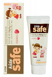LION KIDS SAFE  Детская зубная паста со вкусом клубники, 90гр.