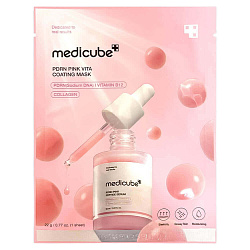 Medicube  Тканевая маска с ПДРН и коллагеном для сияния кожи PDRN Pink Vita Coating Mask.