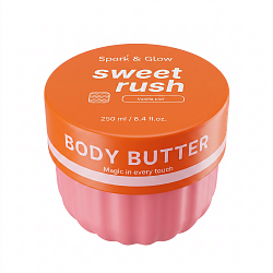 Spark'&Glow Баттер для тела с ароматом кокоса и цветочной ванили - Body butter Vanilla blur, 250мл.