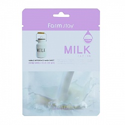 FarmStay Маска тканевая для лица с молочными протеинами Visible Difference Mask Sheet Milk, 23мл.