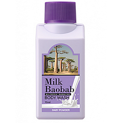 MilkBaobab Гель для душа  Body Wash Baby Powder Travel Edition, 70мл.