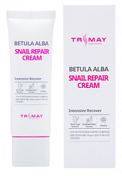 TRIMAY  Крем для лица с муцином улитки, березовым соком и гиалуроновой кислотой Snail Repair Betula Alba Cream, 50гр.