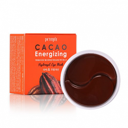PETITFEE Гидрогелевые патчи для глаз КАКАО Cacao Energizing Hydrogel Eye Mask, 60 шт.