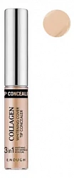 Enough Консилер с коллагеном 3 в 1 Collagen Whitening Cover Tip Concealer 3 in 1. 01 тон, 6,5 гр.