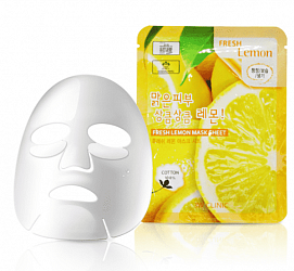 3W CLINIC Тканевая маска для лица ЛИМОН Fresh Lemon Mask Sheet.